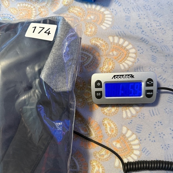 Lane Bryant Plaid Navy Notch Collar Blazer Sz. 14 Career Corporate Academia - Picture 9 of 9